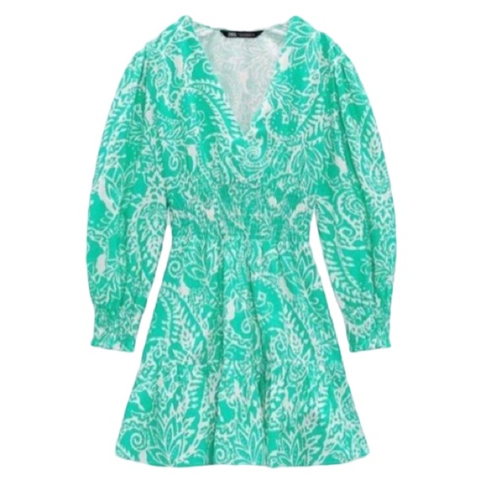 Zara Printed Linen Blend Mini Size XS - Picture 1 of 11
